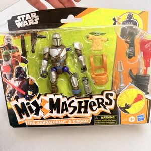 BNIB MixMashers Star Wars Customizable 5" Action Figure Mandalorian & Grogu 4+